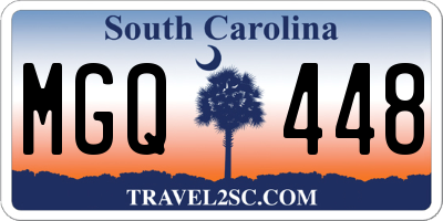 SC license plate MGQ448