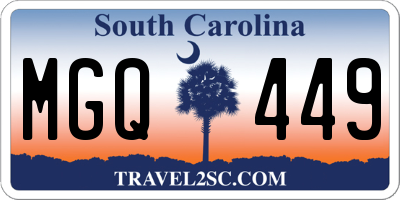 SC license plate MGQ449