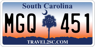 SC license plate MGQ451