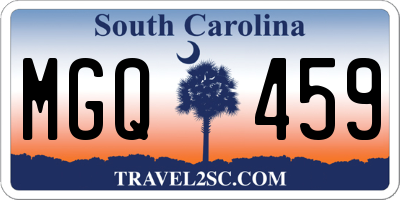 SC license plate MGQ459