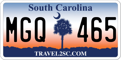 SC license plate MGQ465