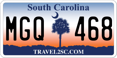 SC license plate MGQ468