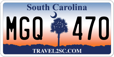 SC license plate MGQ470