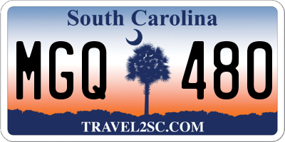 SC license plate MGQ480
