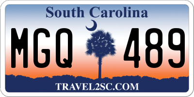 SC license plate MGQ489