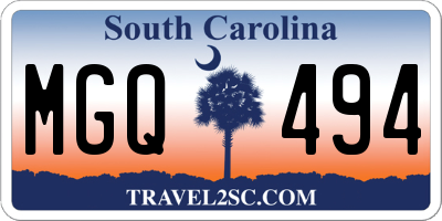 SC license plate MGQ494