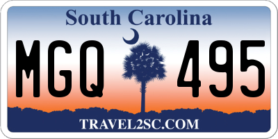 SC license plate MGQ495