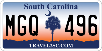 SC license plate MGQ496