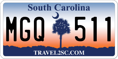 SC license plate MGQ511
