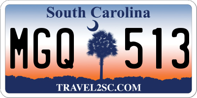 SC license plate MGQ513