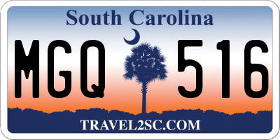SC license plate MGQ516