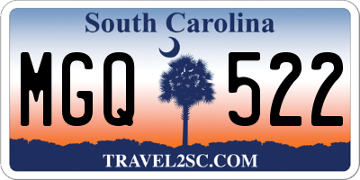 SC license plate MGQ522