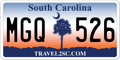 SC license plate MGQ526