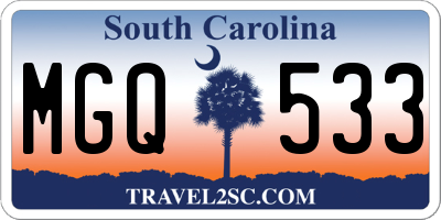 SC license plate MGQ533