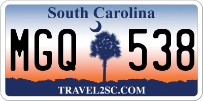 SC license plate MGQ538