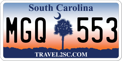 SC license plate MGQ553