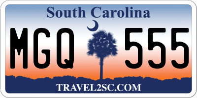 SC license plate MGQ555