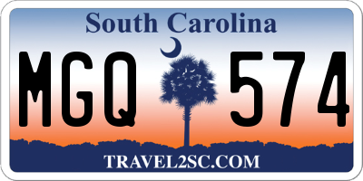 SC license plate MGQ574