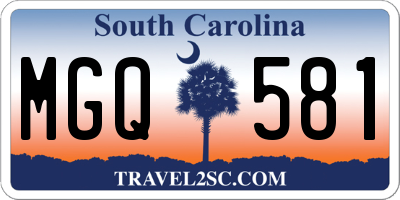 SC license plate MGQ581