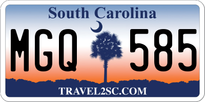 SC license plate MGQ585
