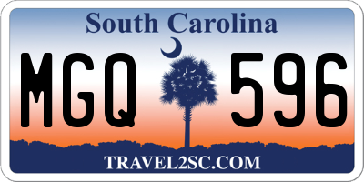 SC license plate MGQ596