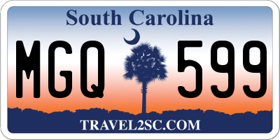 SC license plate MGQ599