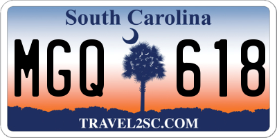 SC license plate MGQ618