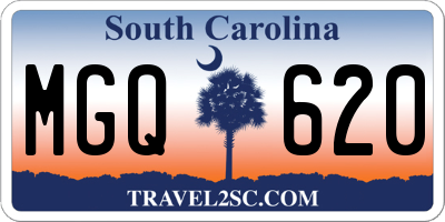 SC license plate MGQ620