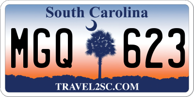 SC license plate MGQ623