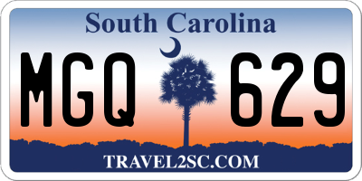 SC license plate MGQ629