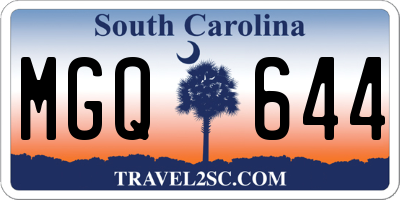 SC license plate MGQ644