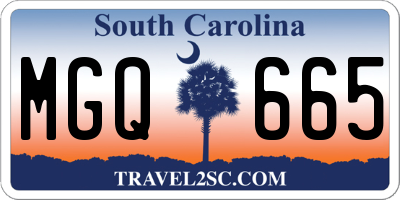 SC license plate MGQ665