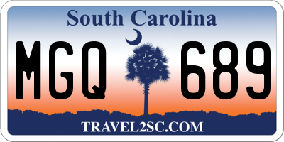 SC license plate MGQ689