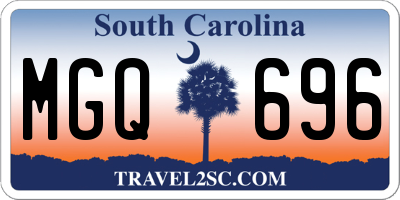 SC license plate MGQ696