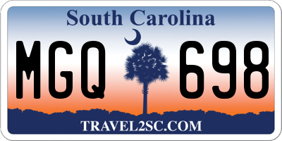 SC license plate MGQ698