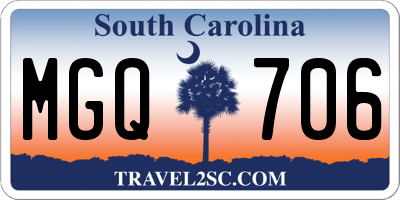 SC license plate MGQ706
