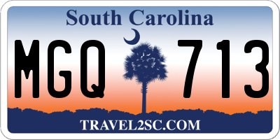 SC license plate MGQ713