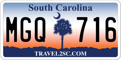 SC license plate MGQ716