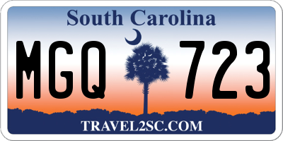 SC license plate MGQ723