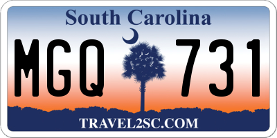 SC license plate MGQ731