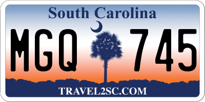 SC license plate MGQ745