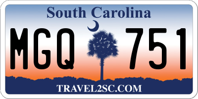 SC license plate MGQ751