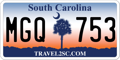 SC license plate MGQ753
