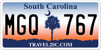 SC license plate MGQ767