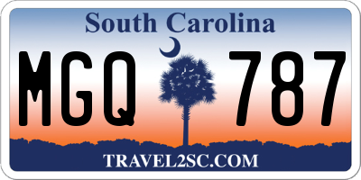 SC license plate MGQ787