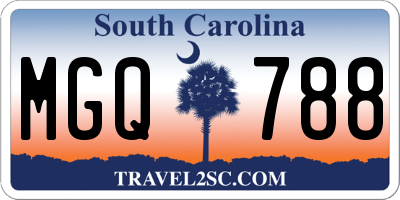 SC license plate MGQ788