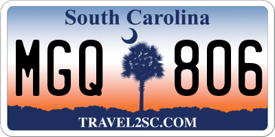 SC license plate MGQ806
