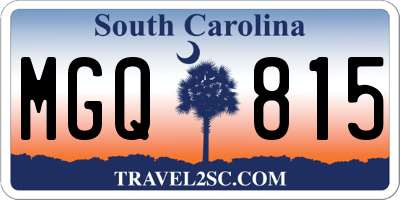 SC license plate MGQ815