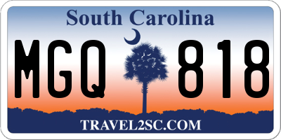 SC license plate MGQ818