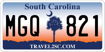 SC license plate MGQ821